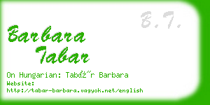 barbara tabar business card